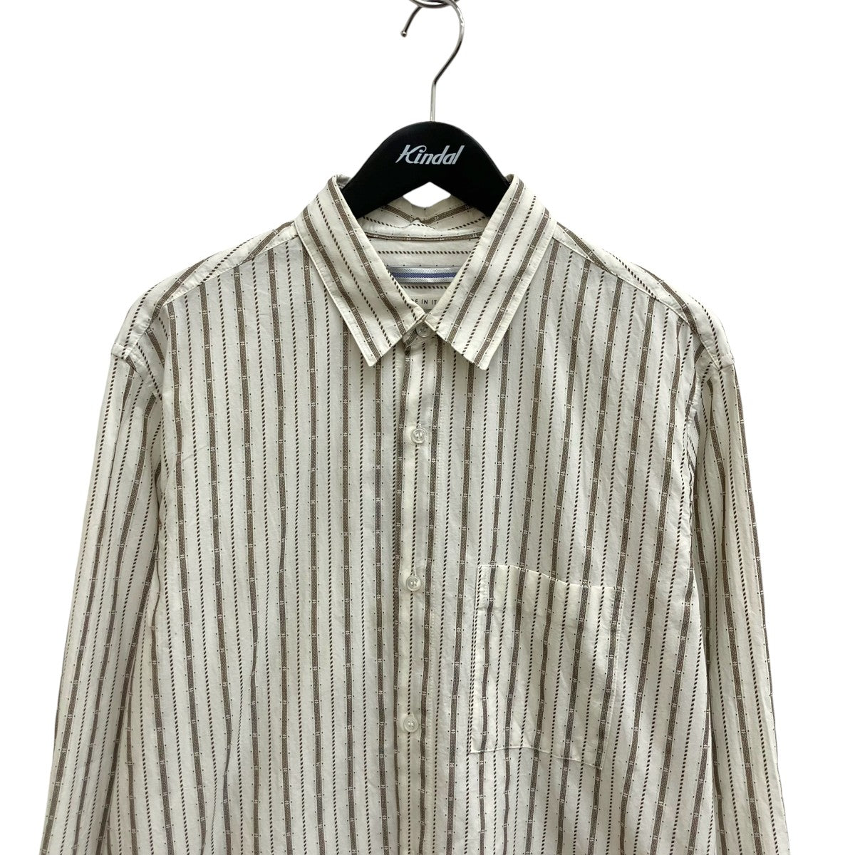 Cristaseya OVERSIZED CLASSIC COLLARストライプシャツ 古着・中古-3枚目のアイテム画像