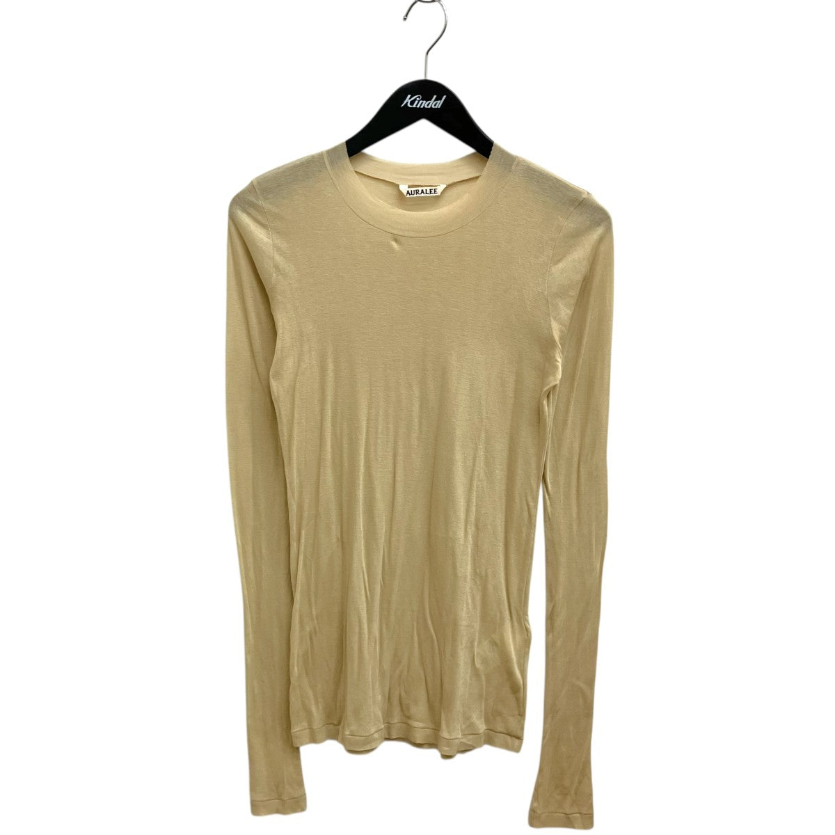 AURALEE SUPER HIGH GAUGE SHEER RIB L S TEEシアーカットソーA24SP02HF 古着・中古-1枚目のアイテム画像