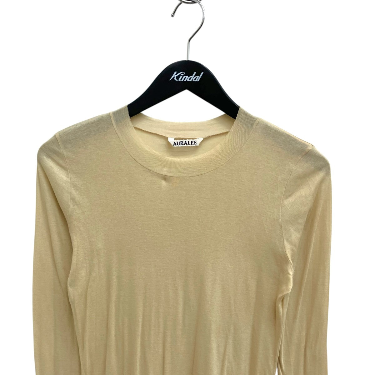 AURALEE SUPER HIGH GAUGE SHEER RIB L S TEEシアーカットソーA24SP02HF 古着・中古-3枚目のアイテム画像
