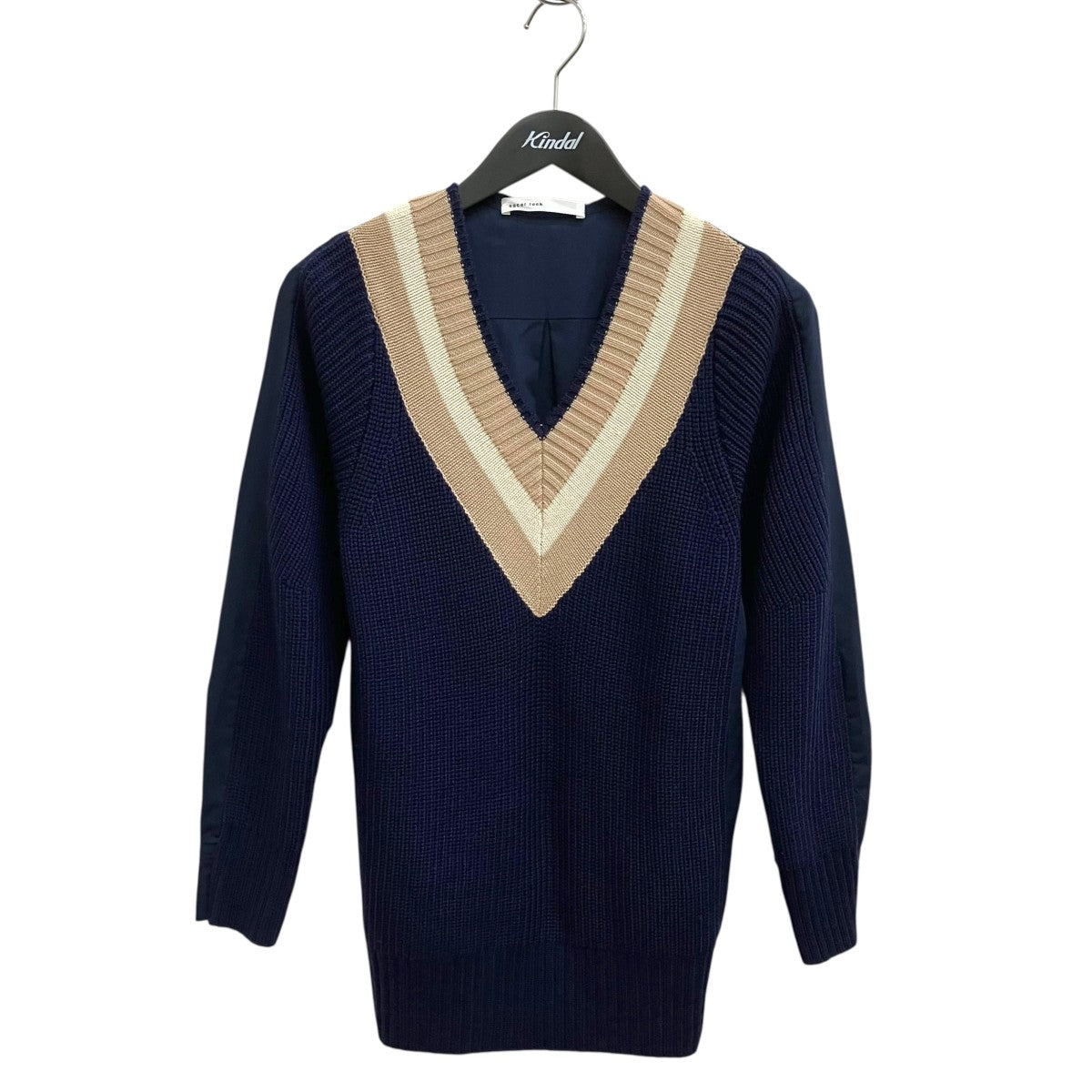 sacai luck Vネックニット15AWLU1048 古着・中古-1枚目のアイテム画像