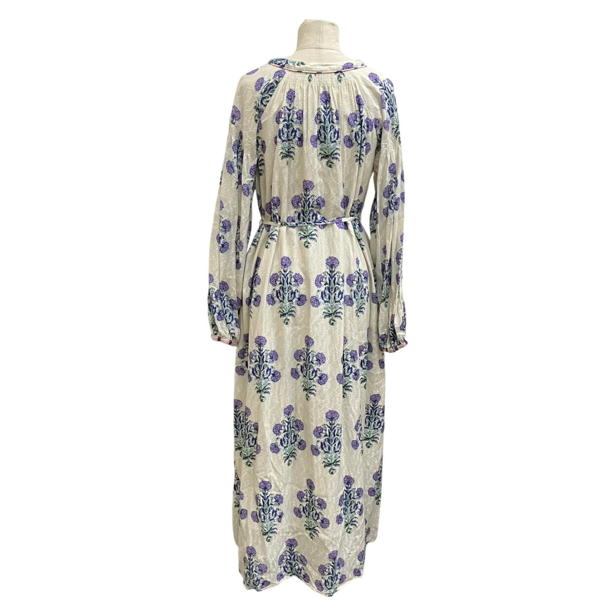 COTTON JQD MARIGOLD PRINT花柄長袖ワンピース010441GH1
