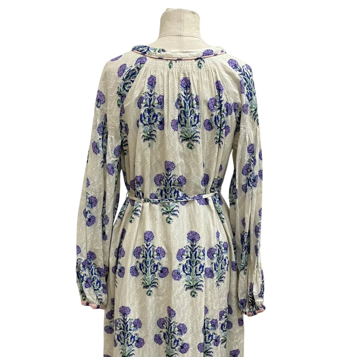 COTTON JQD MARIGOLD PRINT花柄長袖ワンピース010441GH1