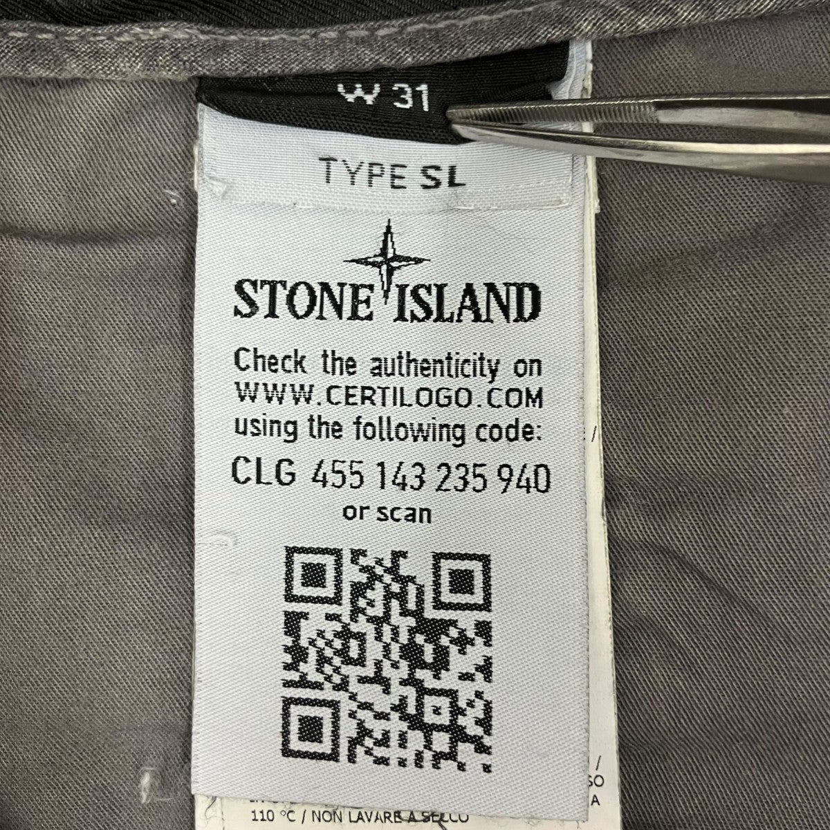 STONE ISLAND BRUSHED COTTON CANVAS OLD EFFECT CARGO PANTSパンツ7215318WA 古着・中古-9枚目のアイテム画像
