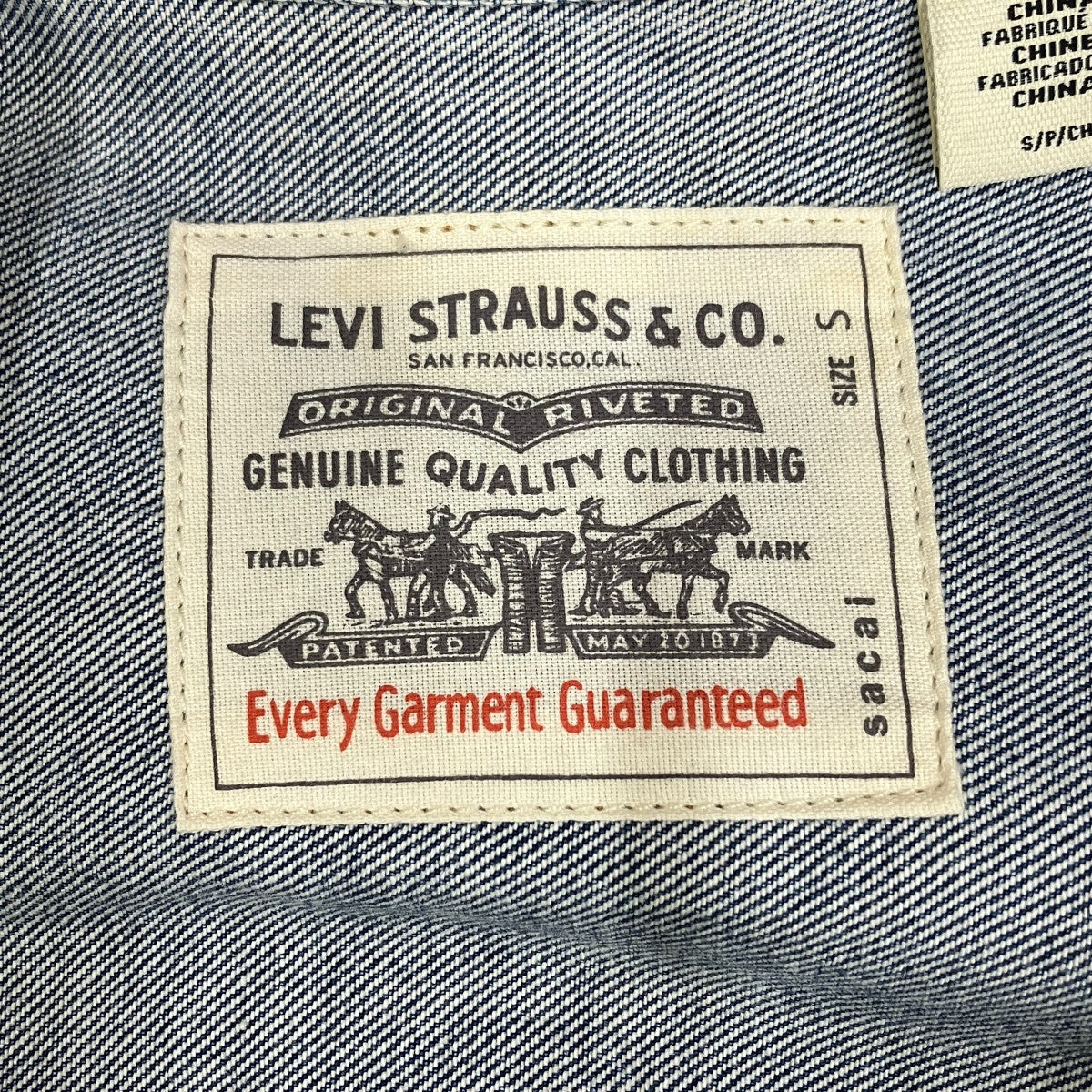 LEVI’S×sacai 25SS ダブルネームドッキングデニムジャケット 25-03708M 古着・中古-5枚目のアイテム画像
