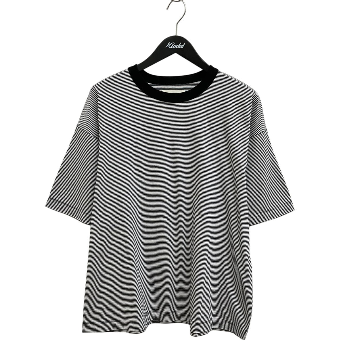 MARKAWARE ORGANIC SUPIMA BORDER COMFORT FIT Teeボーダー半袖TシャツA25A14CS01B 古着・中古-1枚目のアイテム画像