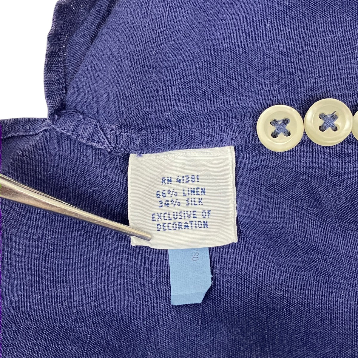 POLO RALPH LAUREN リネン混シャツ 古着・中古-5枚目のアイテム画像