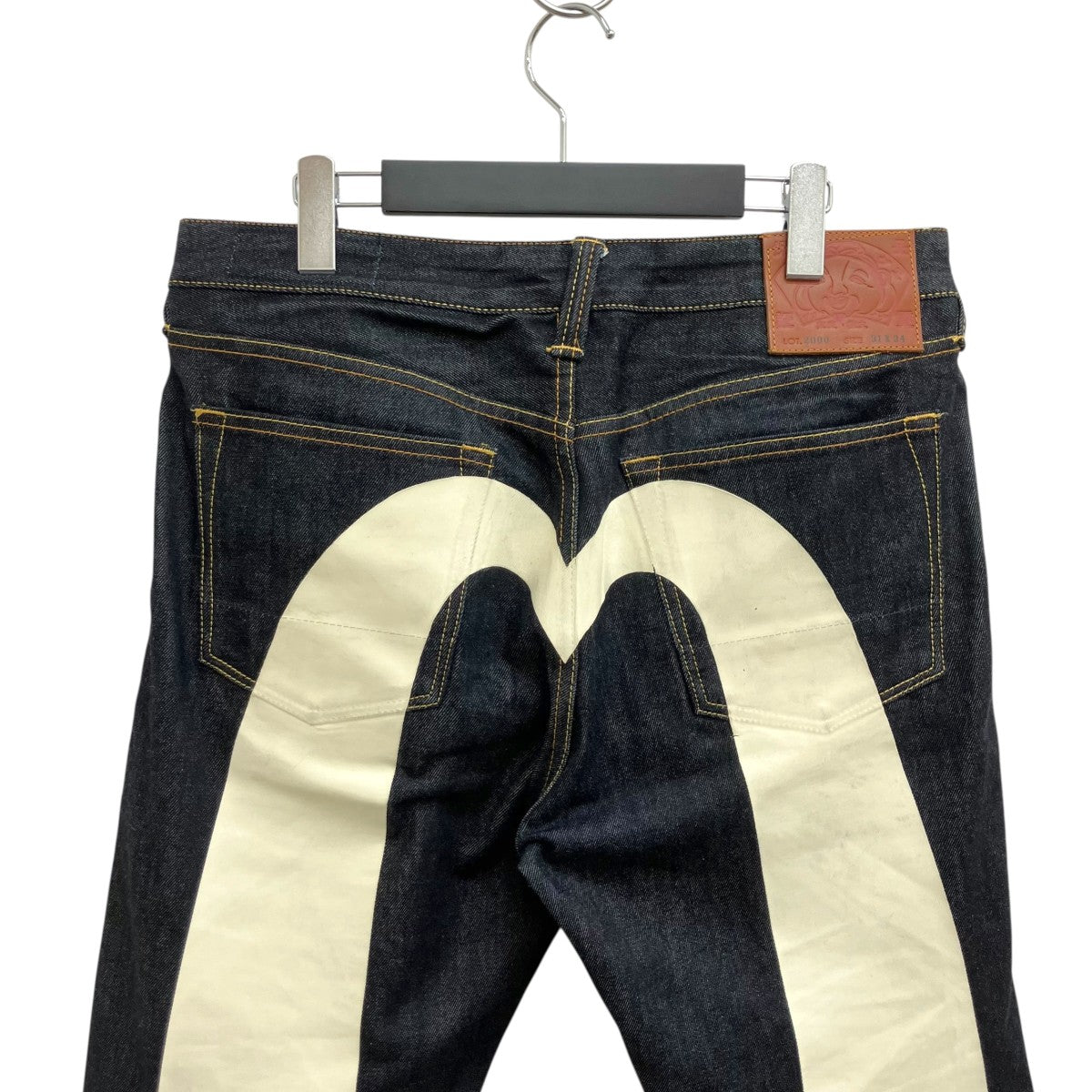 EVISU ダイコックプリントバギージーンズビックカモメペイントデニムパンツlot.2000 古着・中古-4枚目のアイテム画像