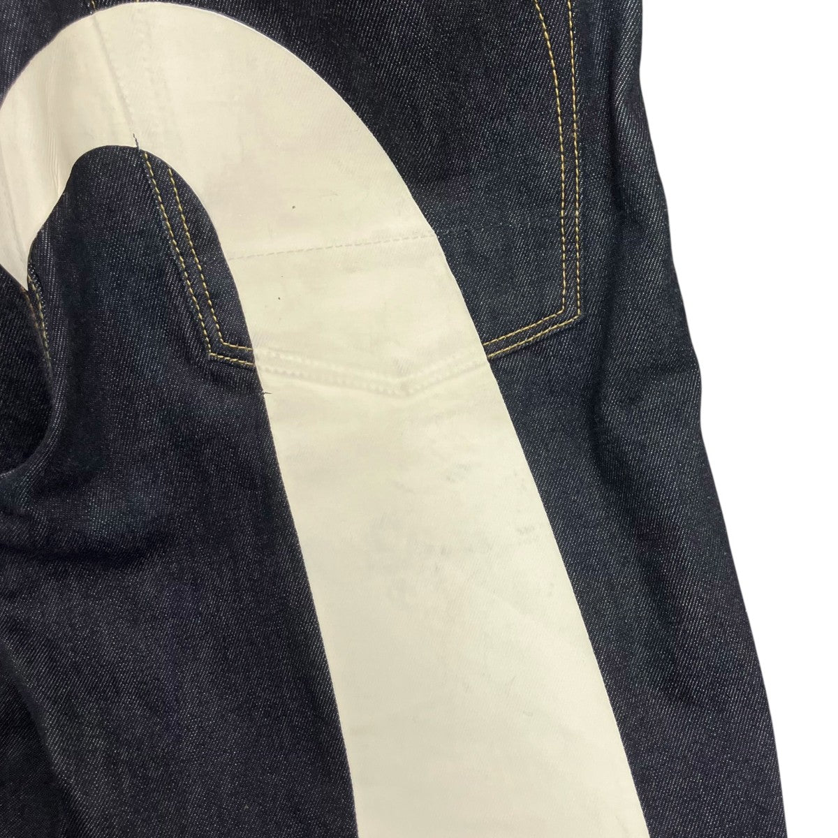 EVISU ダイコックプリントバギージーンズビックカモメペイントデニムパンツlot.2000 古着・中古-6枚目のアイテム画像