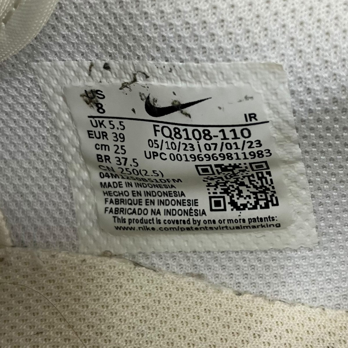 NIKE CORTEZスニーカーFQ8108-110 古着・中古-10枚目のアイテム画像