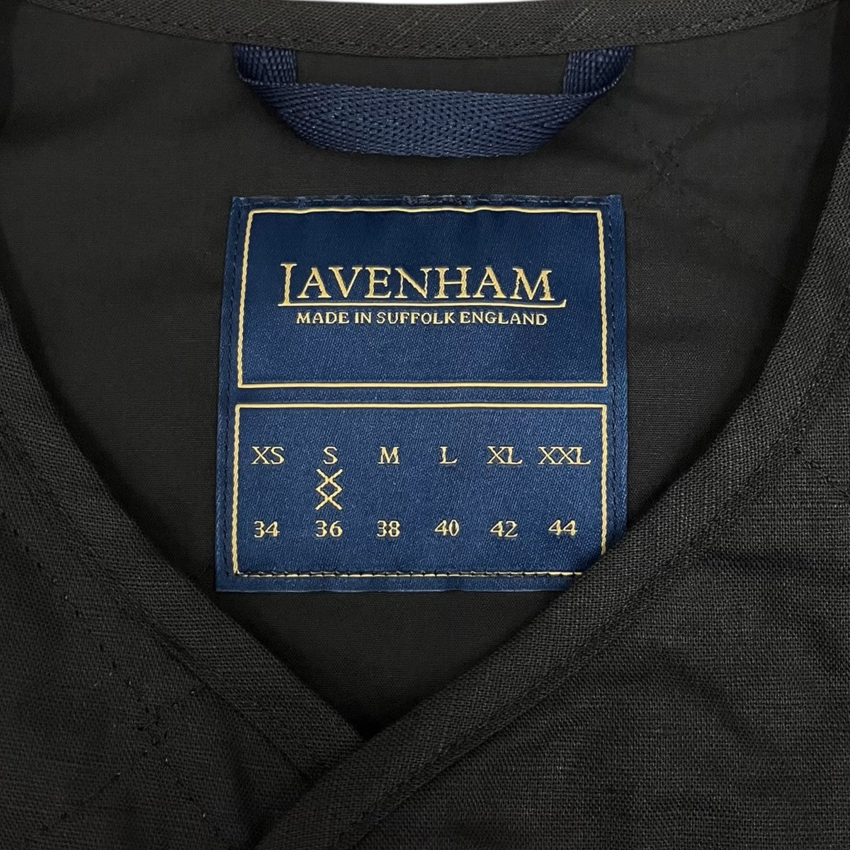 LAVENHAM Linen Cotton Unwadded Thornham MensベストLV13004 102 古着・中古-4枚目のアイテム画像