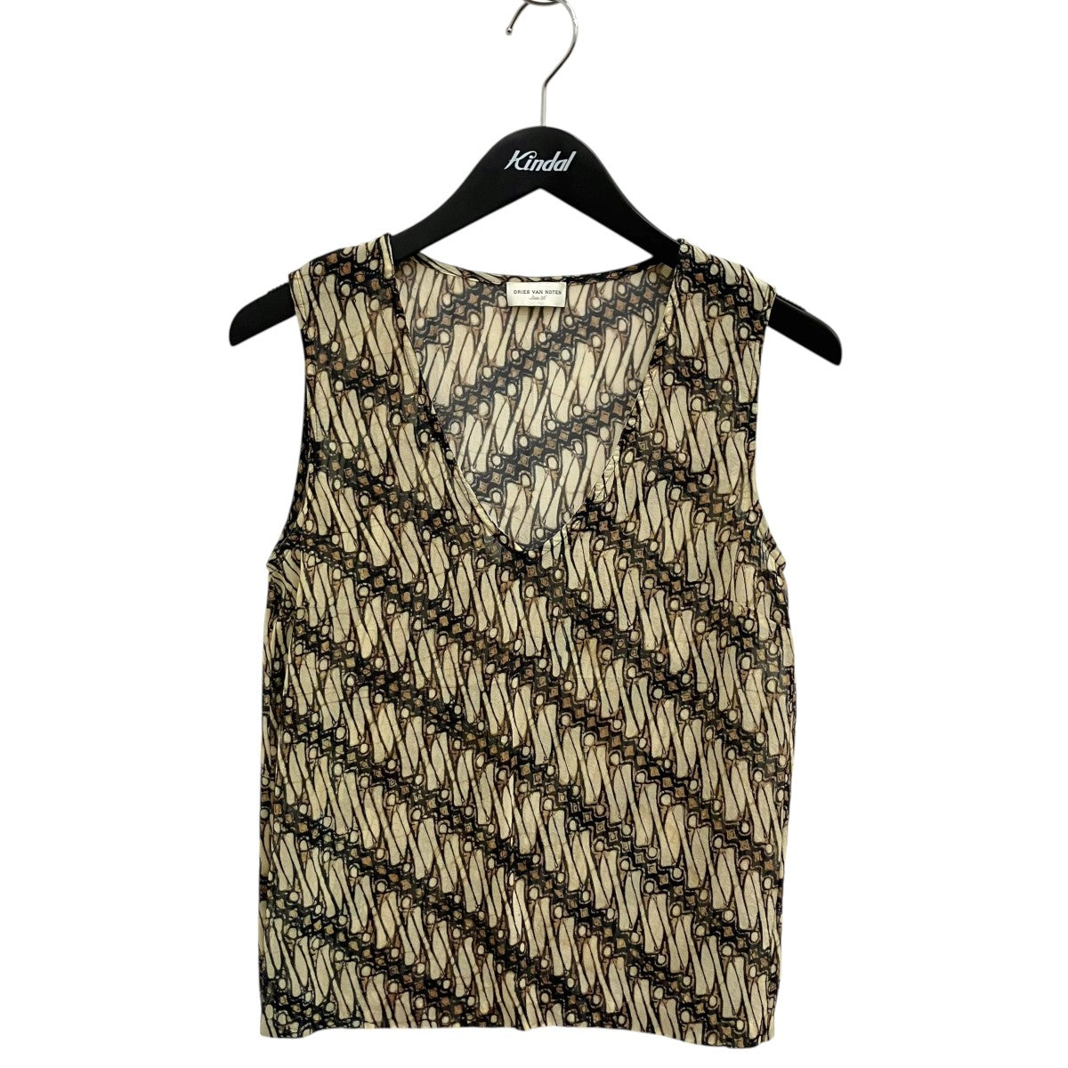 DRIES VAN NOTEN ノースリーブカットソー 古着・中古-1枚目のアイテム画像