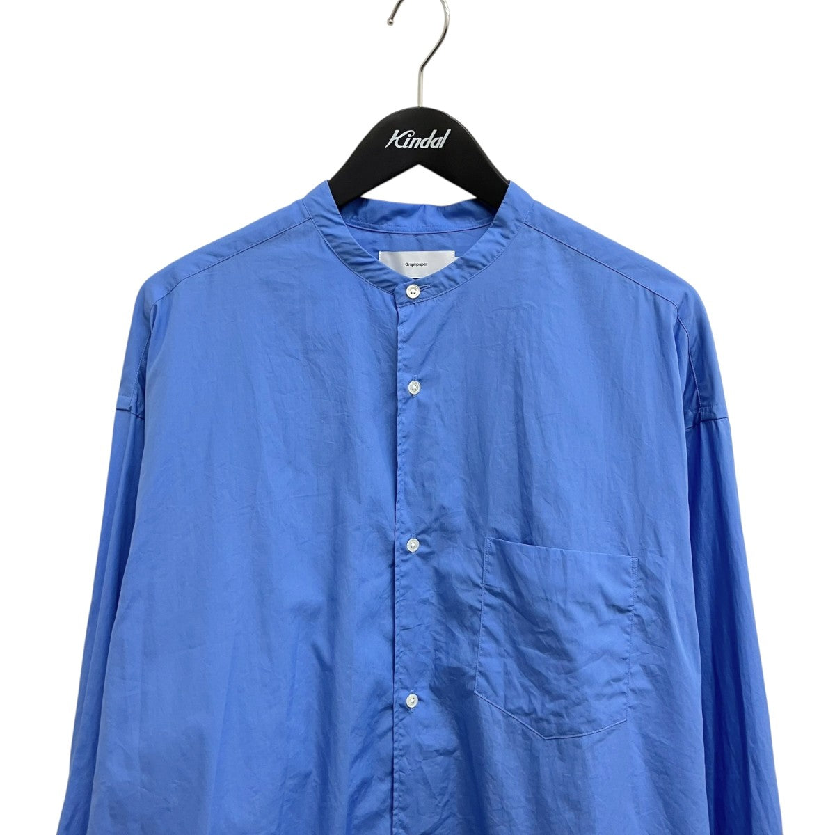 Broad L S Oversized Band Collar ShirtバンドカラーシャツGM261-50002B