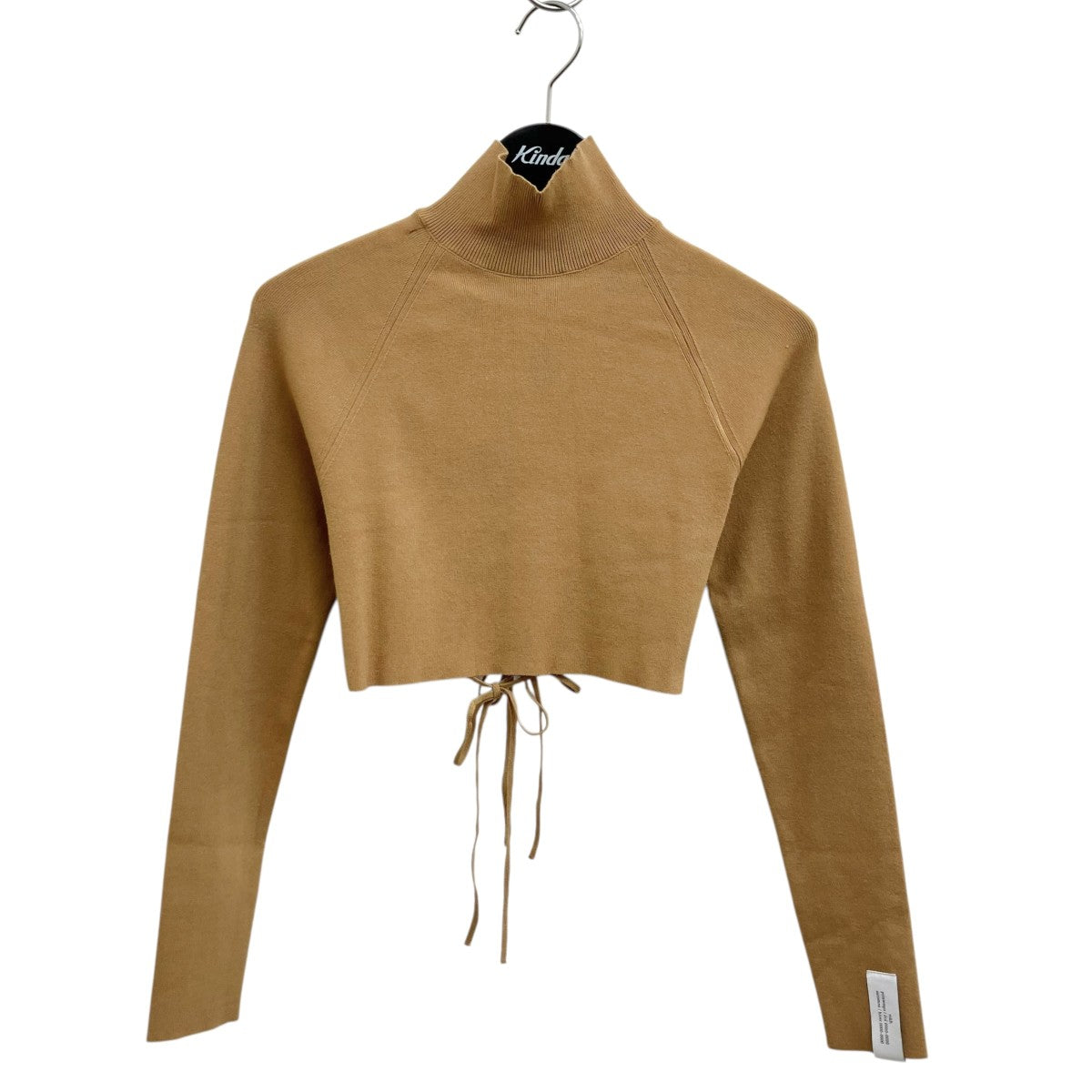 BACK RIBBON CROPPED MASK TOPハイネックニットR3CA66