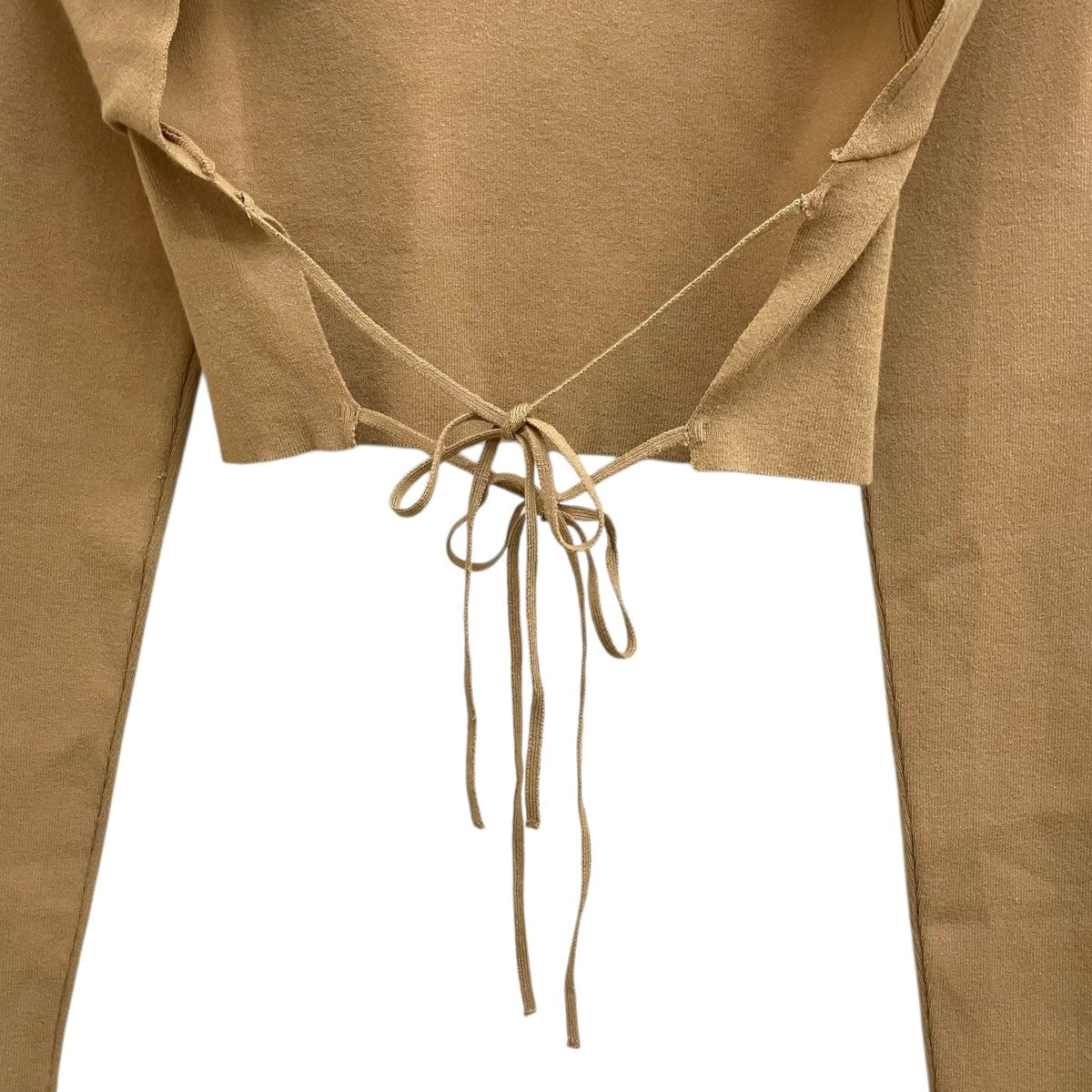 BACK RIBBON CROPPED MASK TOPハイネックニットR3CA66