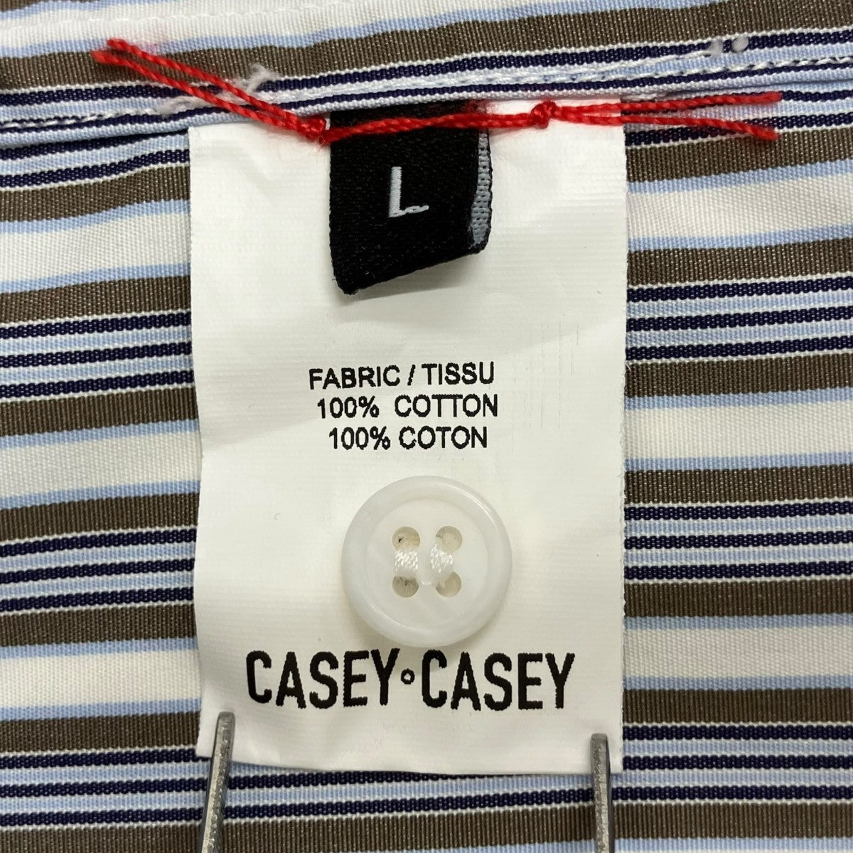 CASEY CASEY WAGA SHIRTバンドカラーシャツ14HC168 古着・中古-8枚目のアイテム画像