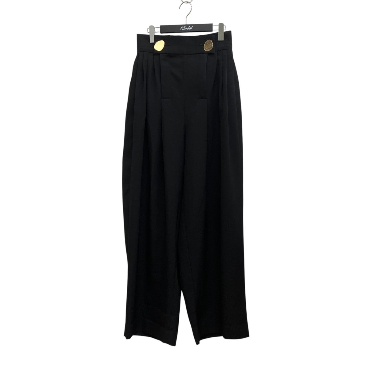 KIERNAN TUCKED WOOL WORKER TROUSERS／HM24W816-DOV08