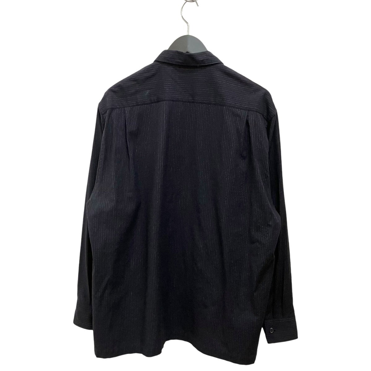 ULTERIOR 25SSSILK WOOL STRIPED OX O C SHIRT長袖シャツULSH56-KA188-A 古着・中古-2枚目のアイテム画像