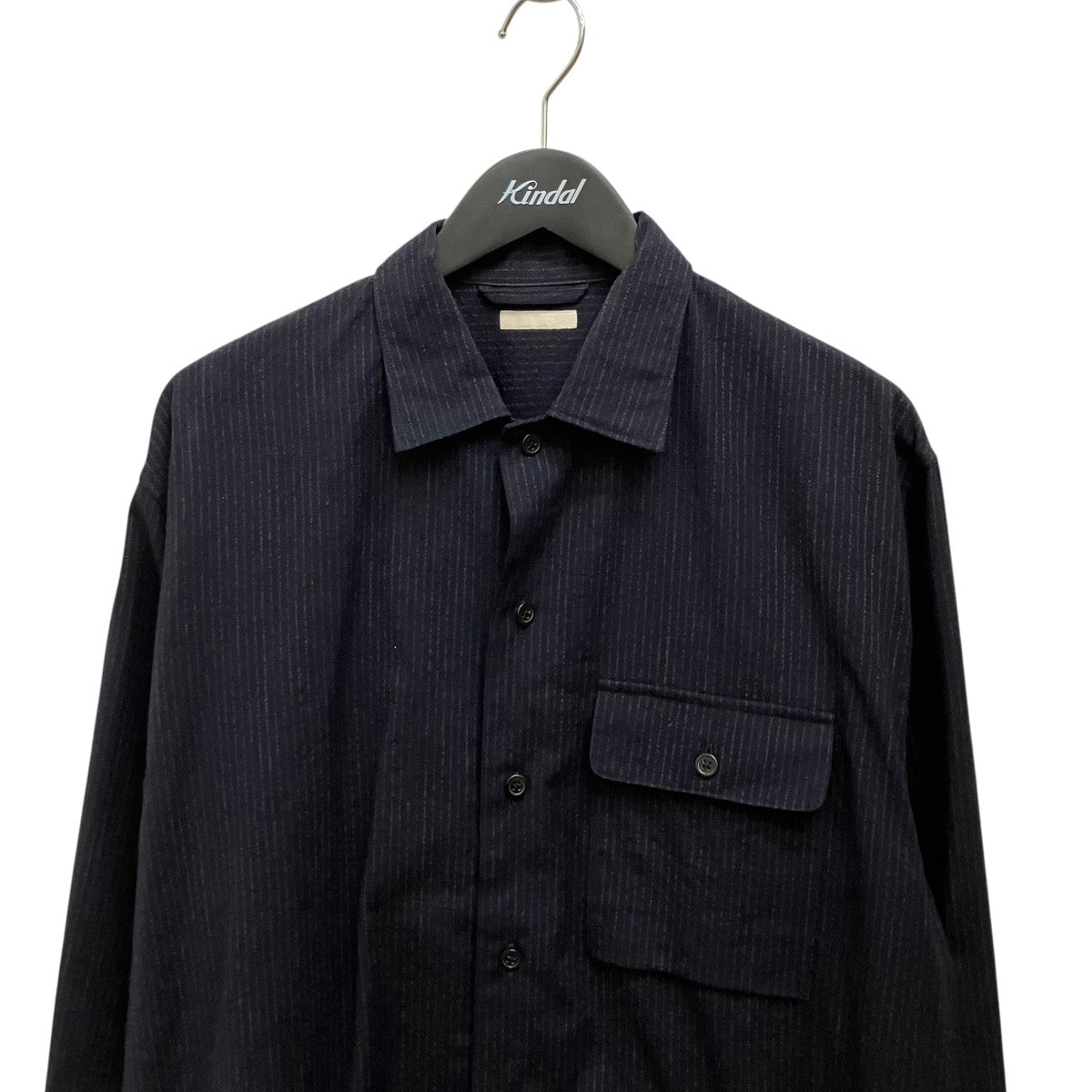 ULTERIOR 25SSSILK WOOL STRIPED OX O C SHIRT長袖シャツULSH56-KA188-A 古着・中古-3枚目のアイテム画像