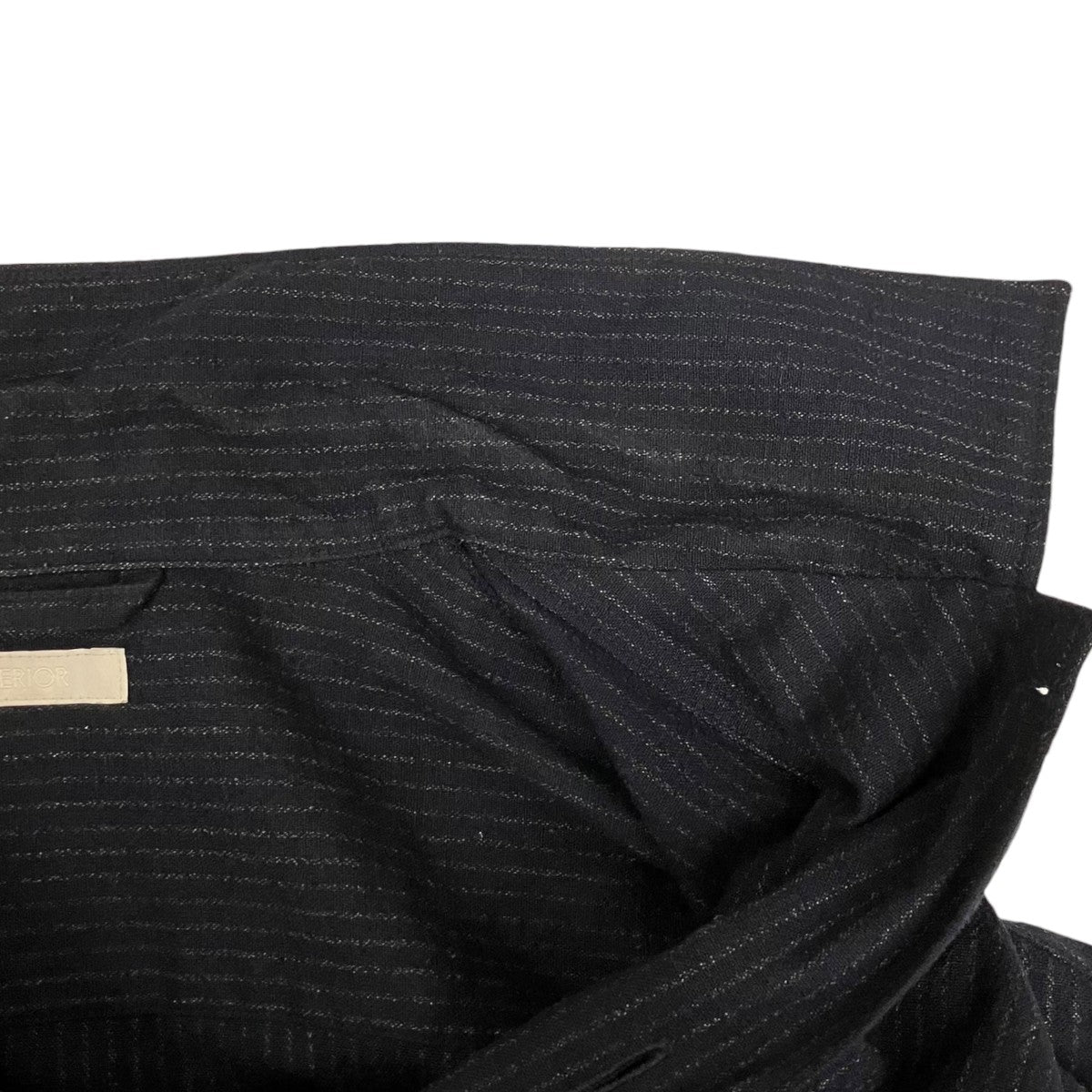ULTERIOR 25SSSILK WOOL STRIPED OX O C SHIRT長袖シャツULSH56-KA188-A 古着・中古-6枚目のアイテム画像