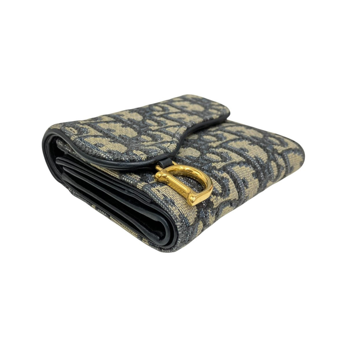 Christian Dior オブリーク ジャガードサドルロータス ウォレット三つ折り財布41-MA0252 古着・中古-3枚目のアイテム画像