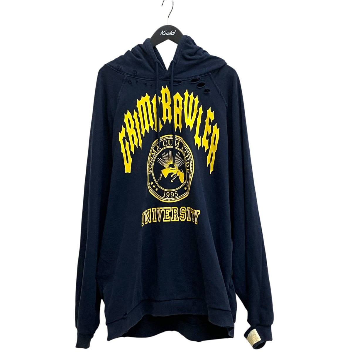 DESTROYED OVERSIZED HOODIE／221-M178