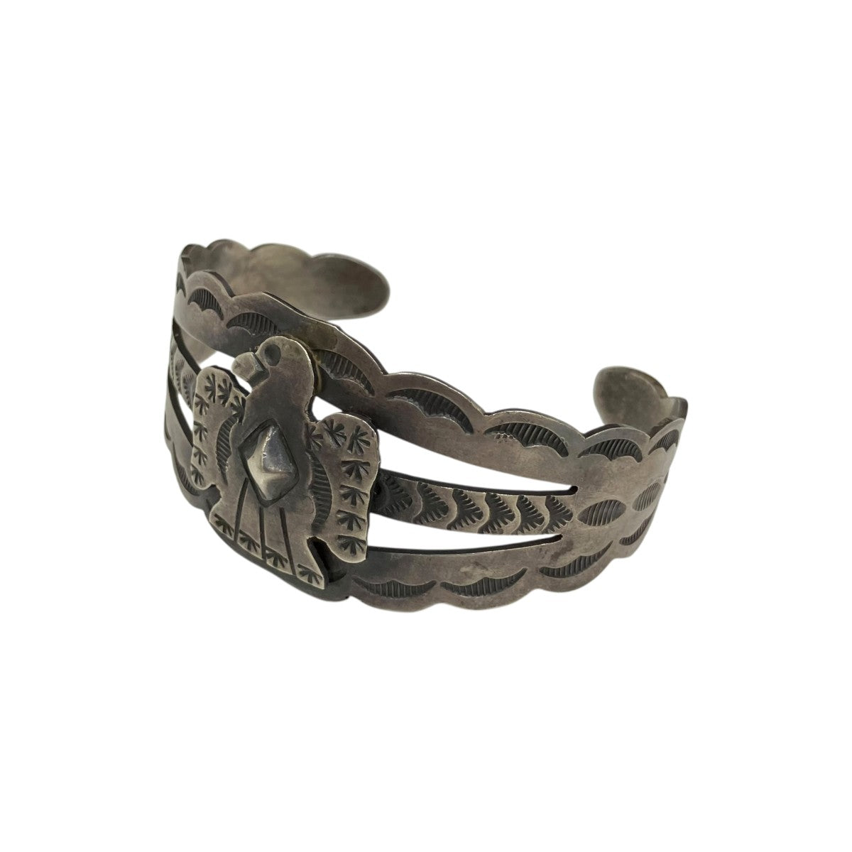 インディアンジュエリー Tim Yazzie Thunderbird Bangleバングル 古着・中古-1枚目のアイテム画像