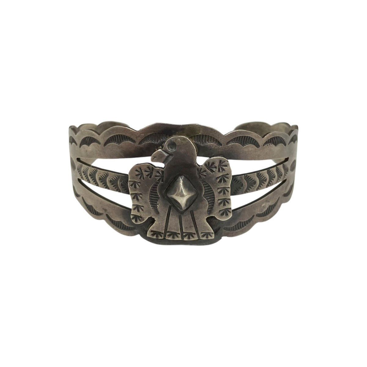 インディアンジュエリー Tim Yazzie Thunderbird Bangleバングル 古着・中古-4枚目のアイテム画像