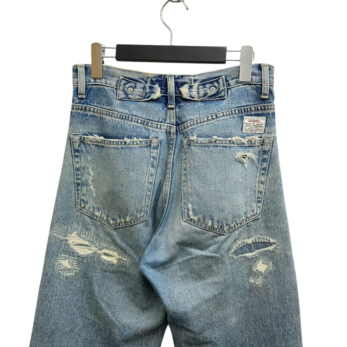 22AW”Straight” Hard damage ＆ Repair Vintage Denim Pantsデニムパンツ22AW D-5