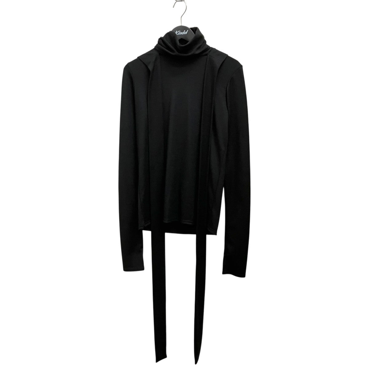 W  SINGLE JERSEY SCARF DETAIL HOODED T SHIRT長袖カットソーLW-T11-148