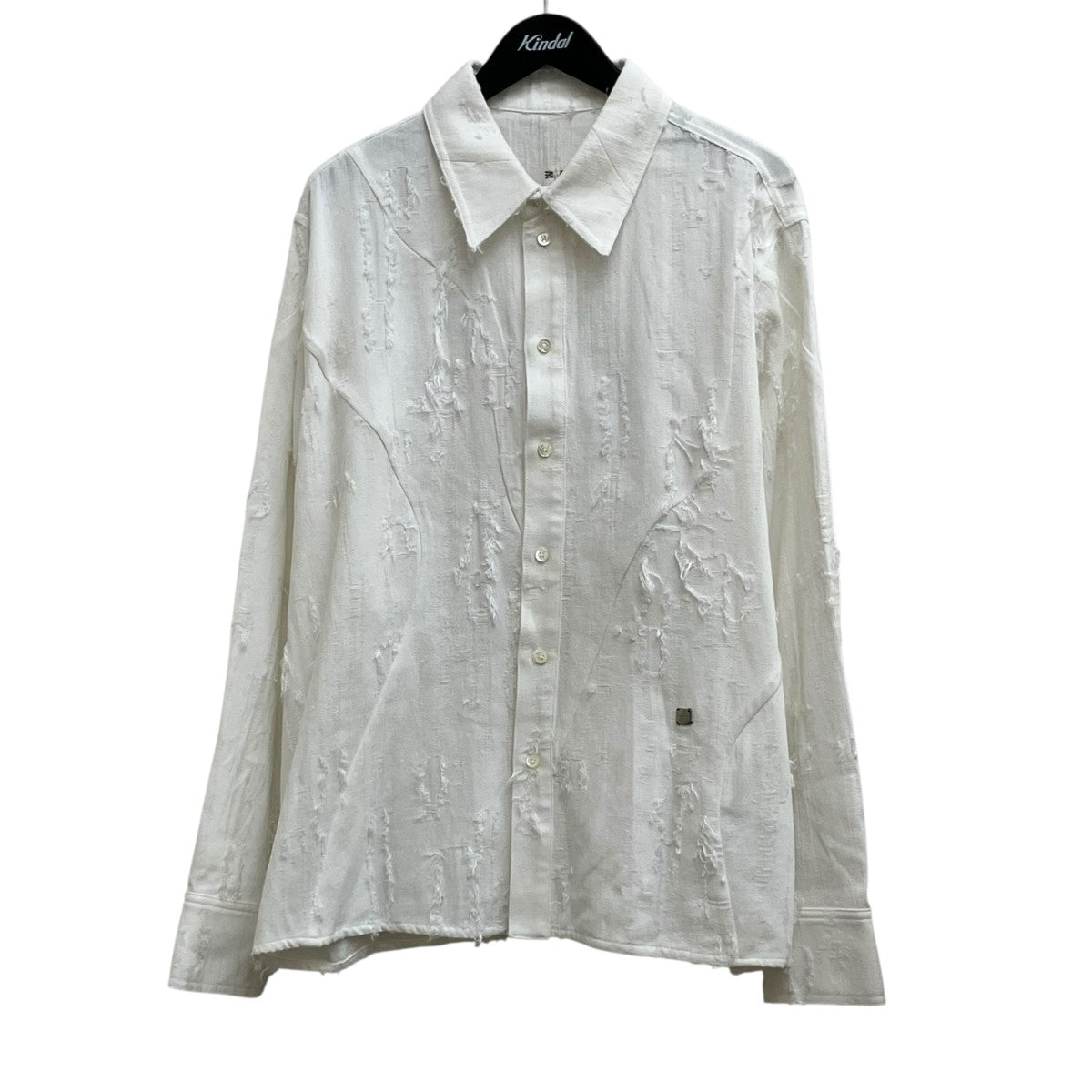 ADER error Distressed Shirt ／BO01FWSH0101OW 古着・中古-1枚目のアイテム画像