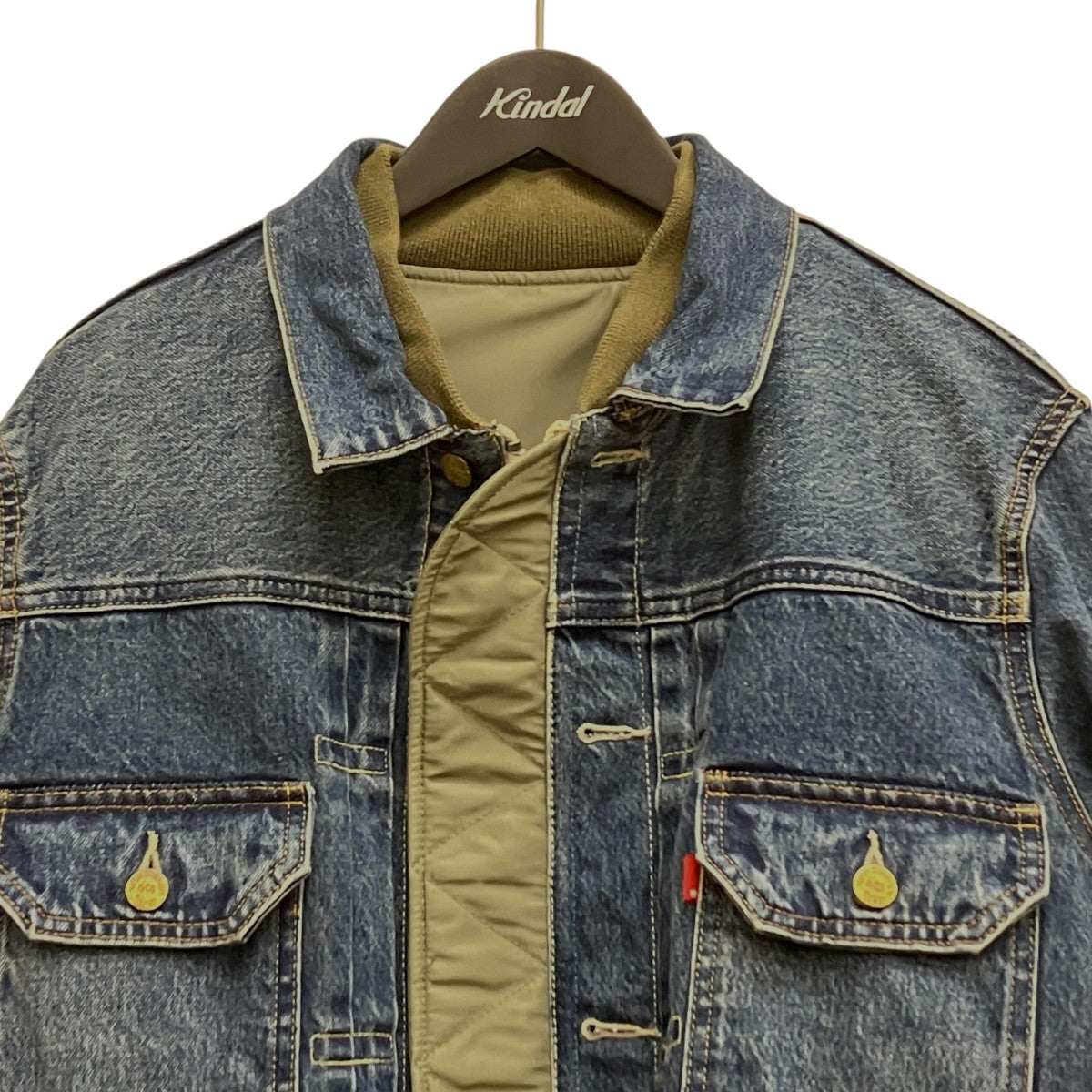 sacai×LEVI’S 25SS Denim x Nylon Twill Reversible Blouson PC9-0035K-0001 古着・中古-7枚目のアイテム画像