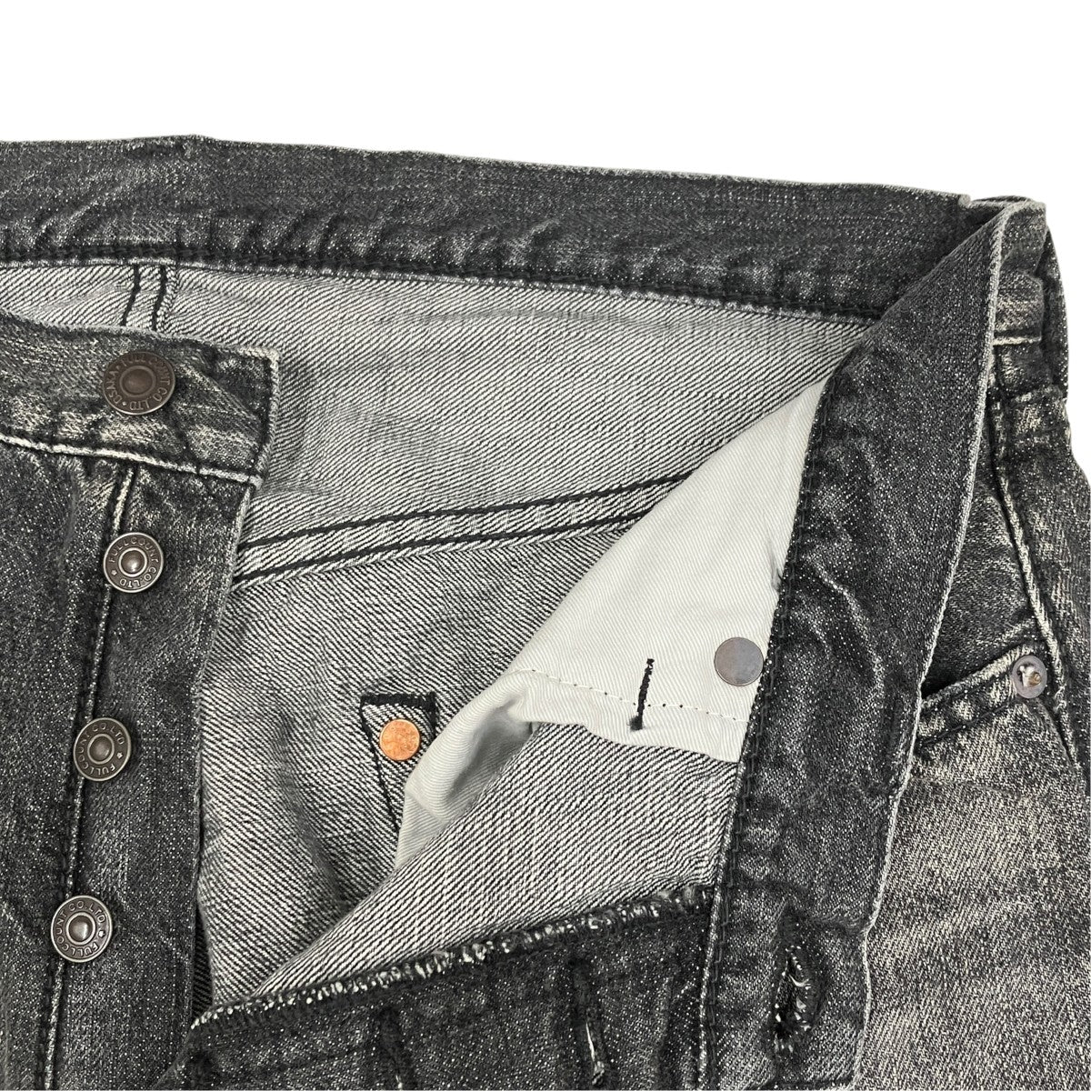 Wide Black Selvedge Denim 0105BK