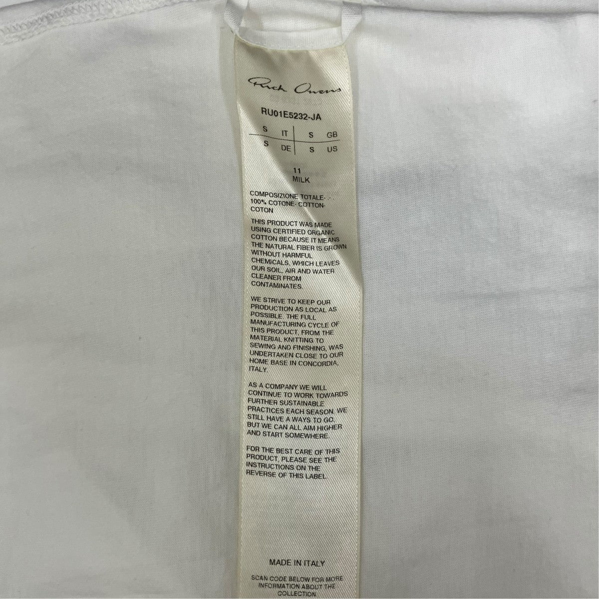 RICK OWENS BRAD T-Shirt半袖TシャツRU01E5232-JA 古着・中古-5枚目のアイテム画像