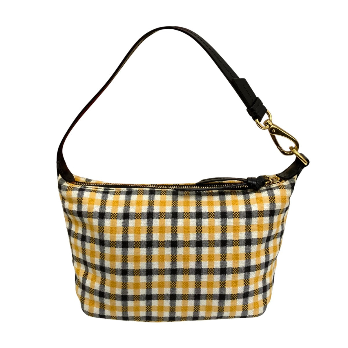 MIU MIU スピリットプリント・ファイユ・ミニバッグチェックハンドバッグ 古着・中古-2枚目のアイテム画像