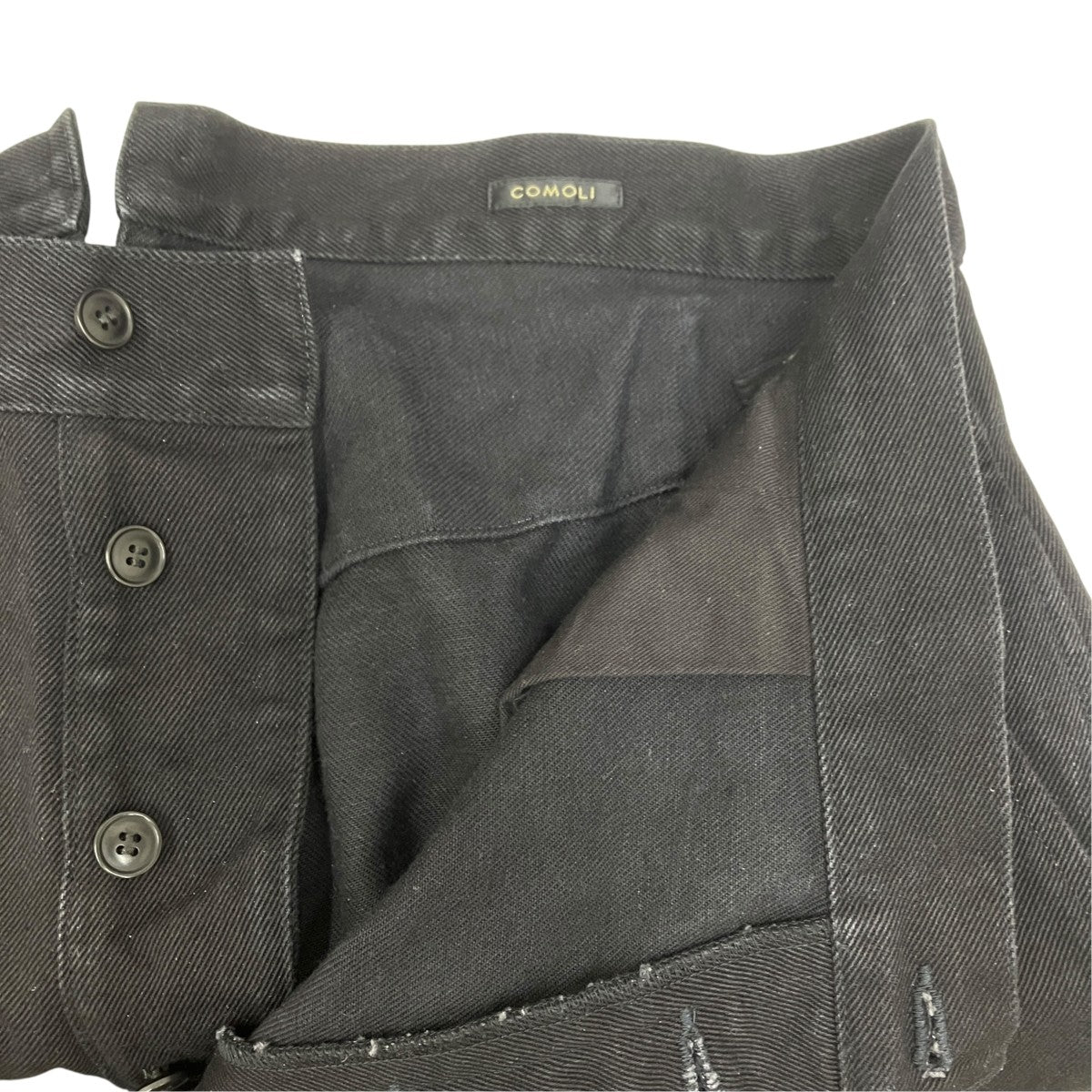 26SS ブラックデニム オーバーパンツ D01-03002