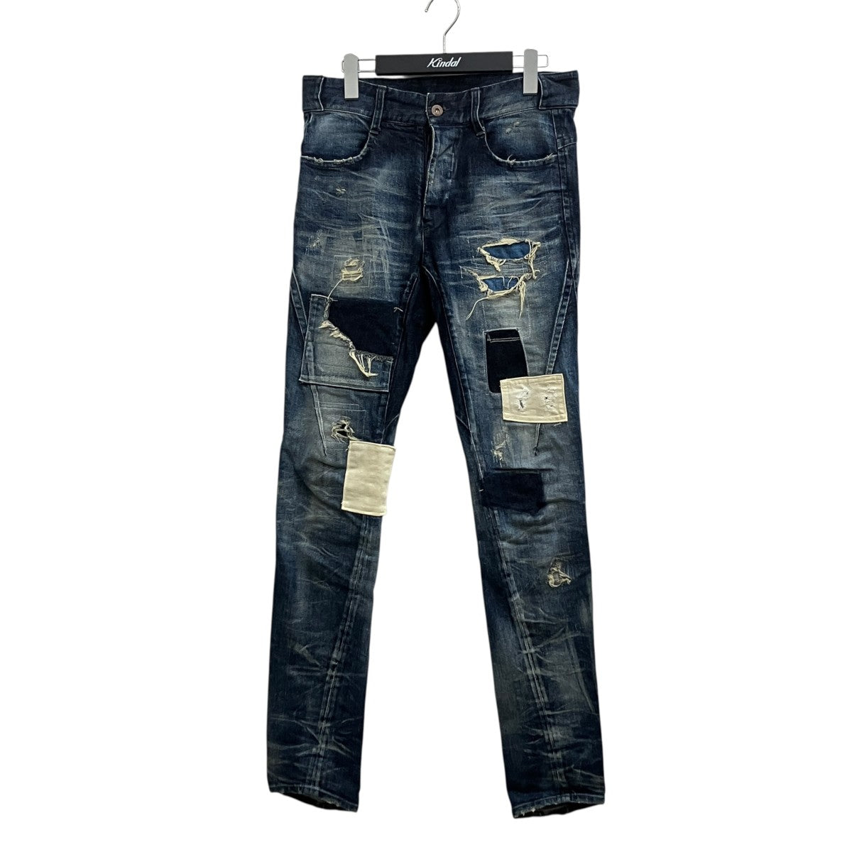 Product Processed Stretch Denim Straight Slim Pants ／ST107-0325S