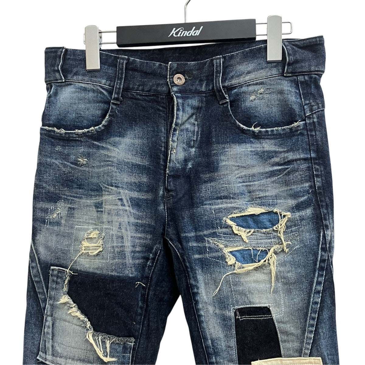 Product Processed Stretch Denim Straight Slim Pants ／ST107-0325S