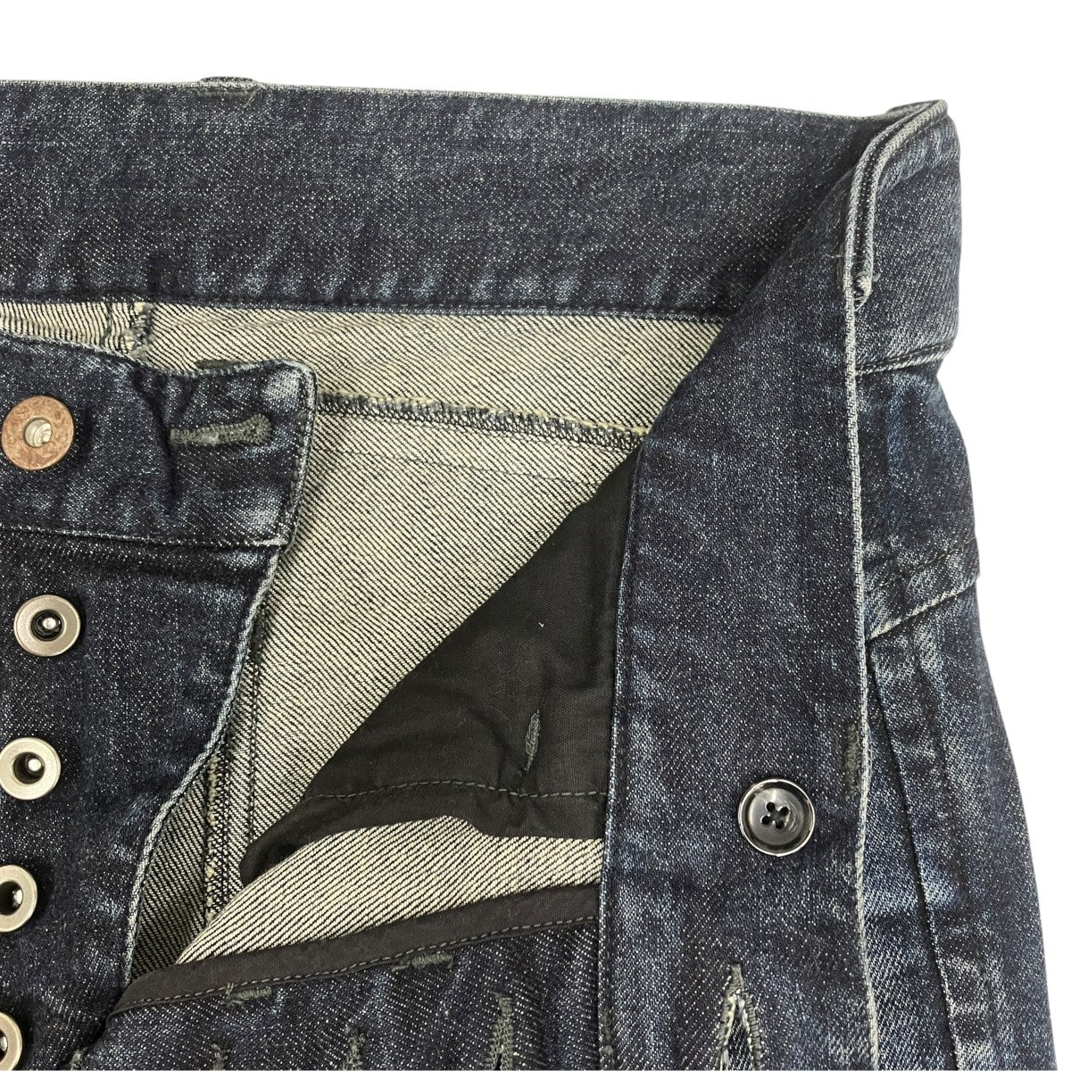 Product Processed Stretch Denim Straight Slim Pants ／ST107-0325S