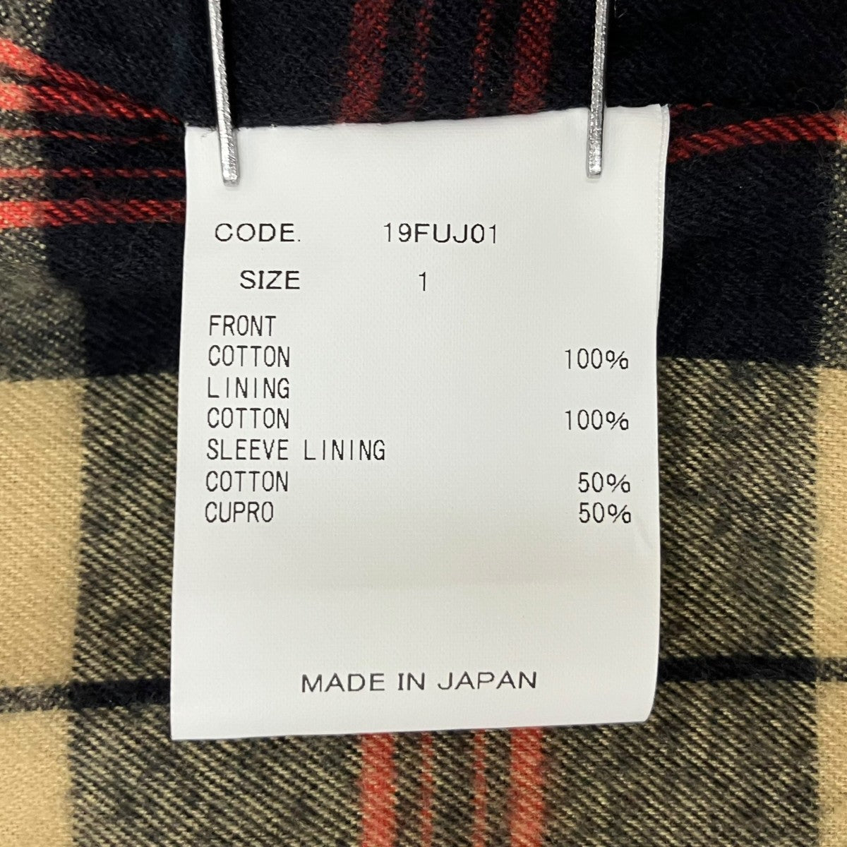 19AWCOTTON BALMACAAN COATステンカラーコート19FUJ01