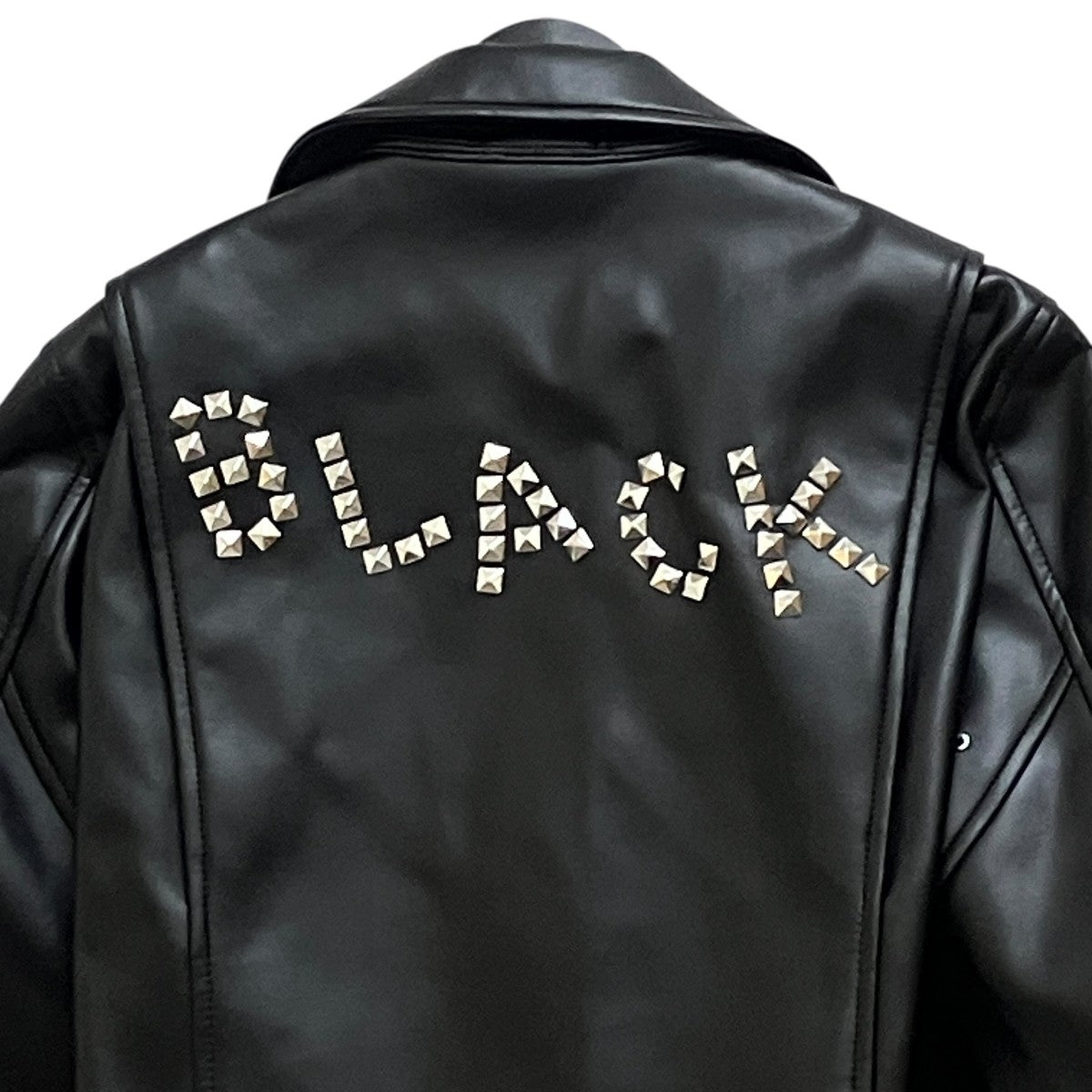 BLACK COMME des GARCONS シンセティックレザー スタッズ ジャケット1P-J003-052 古着・中古-4枚目のアイテム画像
