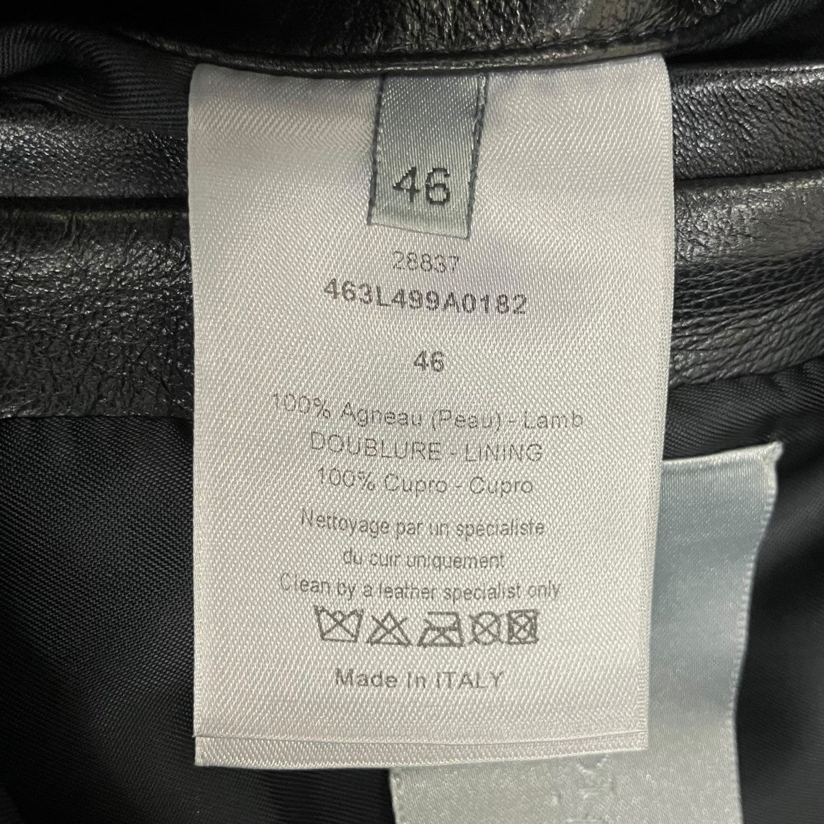 14SSKris Van Asscheシングルライダースジャケット463L499A0182