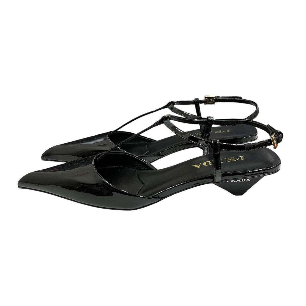 PRADA パテントレザー スリングバックパンプス 1I535N 古着・中古-3枚目のアイテム画像
