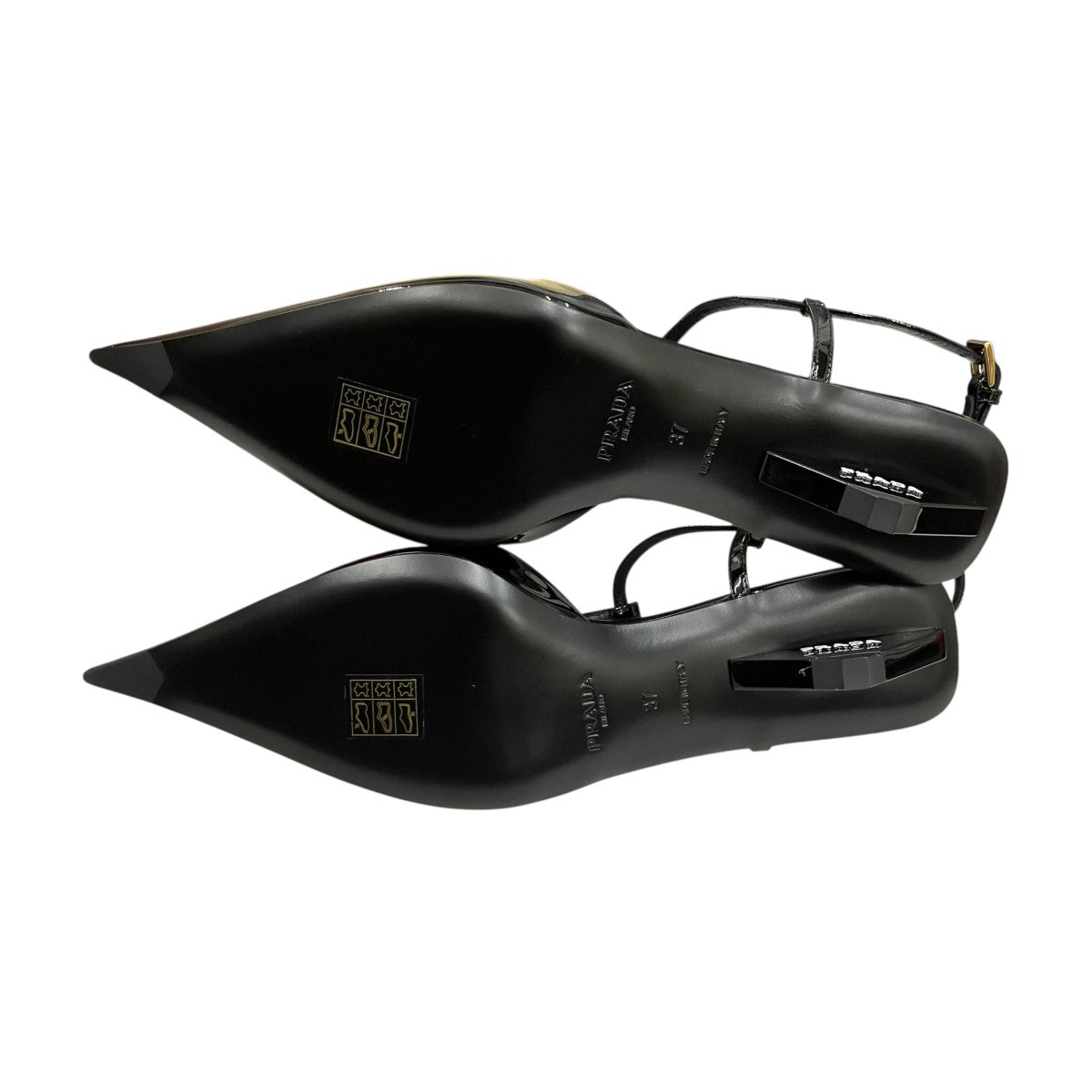 PRADA パテントレザー スリングバックパンプス 1I535N 古着・中古-5枚目のアイテム画像