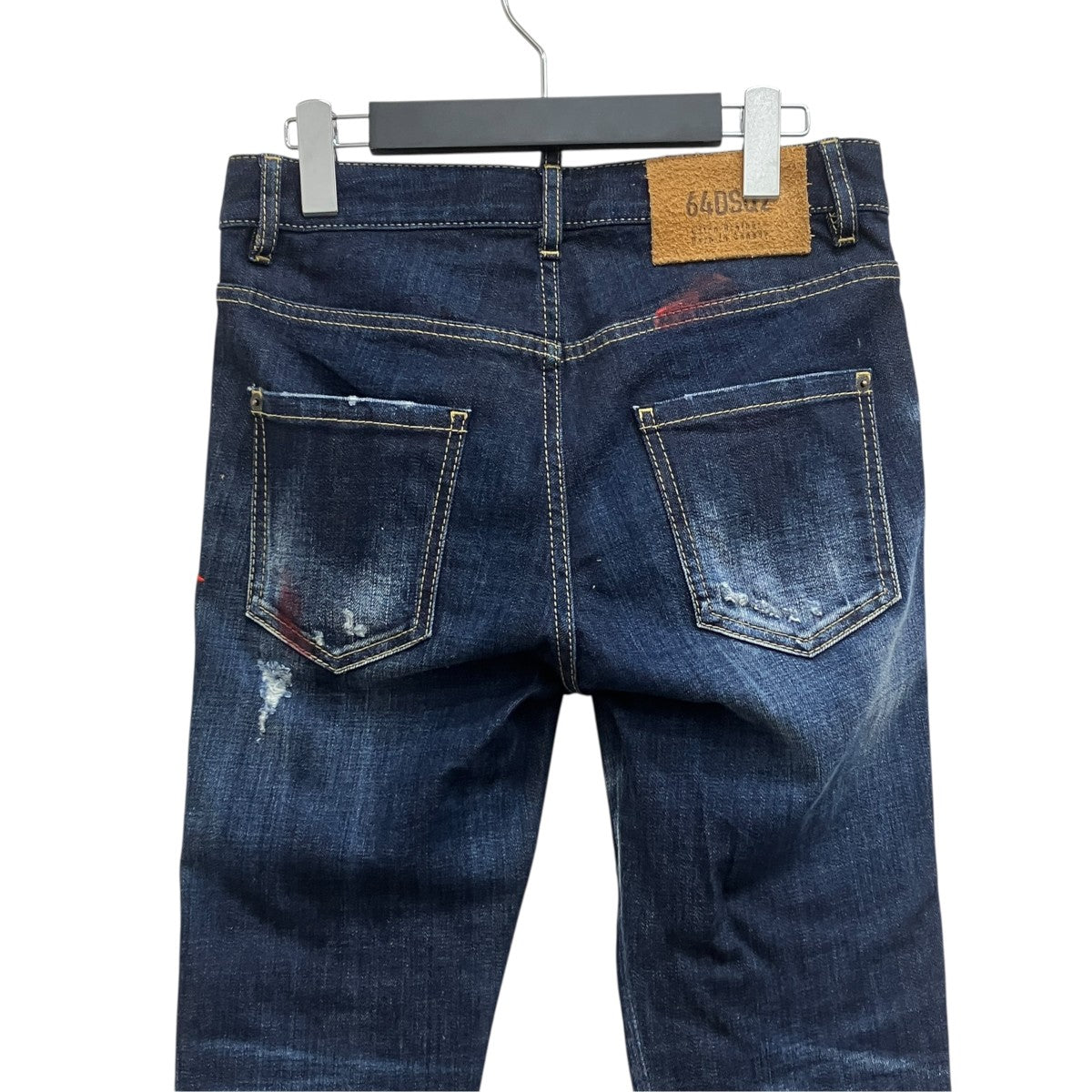 リペア＆ステッチ加工ロールアップテーパードデニムパンツ S75LB0670