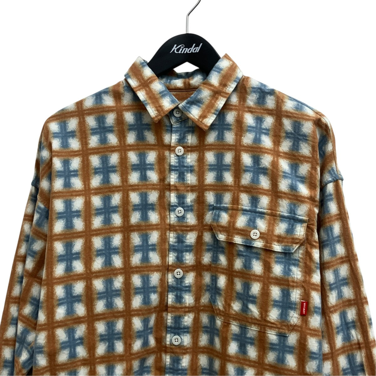 RUN PLAID DROP SHOULDER SHIRT ／WMS-C-003