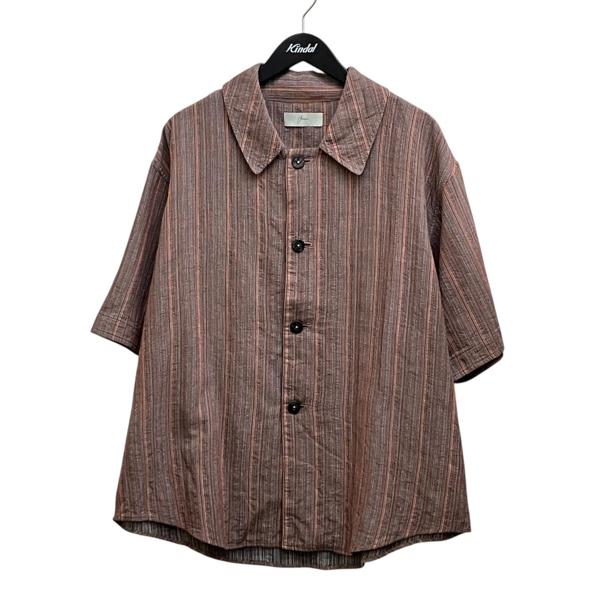 amachi． 25SSPhenomena stripe Coat Shirt半袖シャツ016E 古着・中古-1枚目のアイテム画像