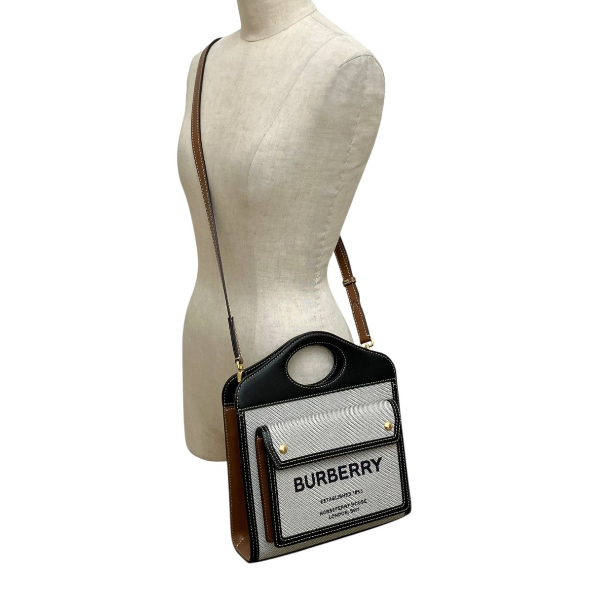 BURBERRY 2WAY MINI POCKET BAG BMPP0L1298 古着・中古-2枚目のアイテム画像