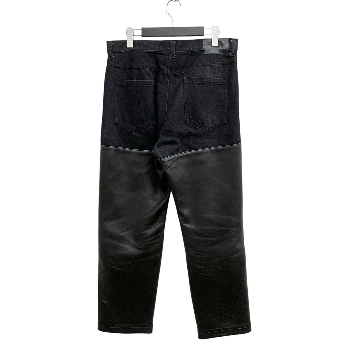 Leather Combination Denim JeansデニムレザーパンツST.362