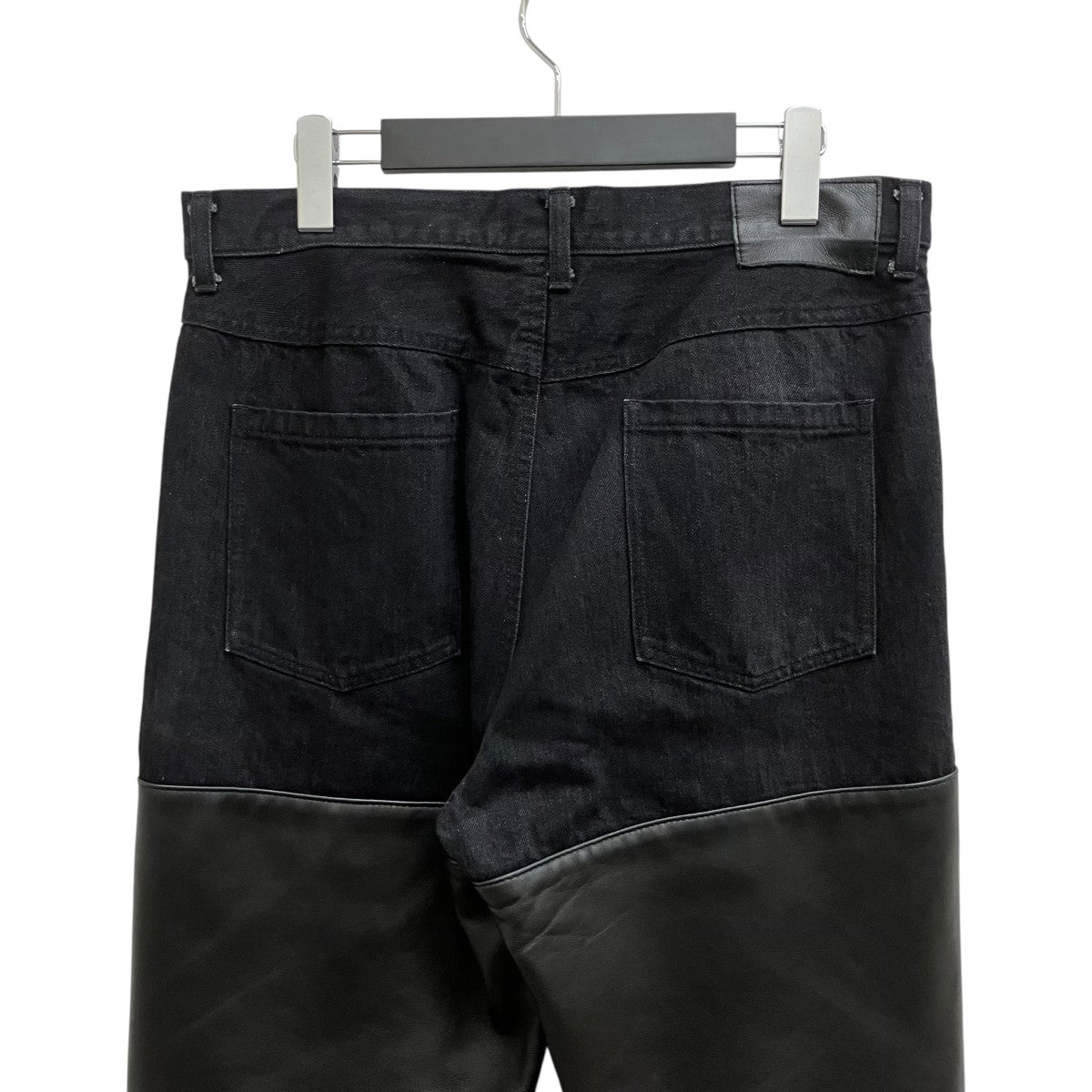 Leather Combination Denim JeansデニムレザーパンツST.362