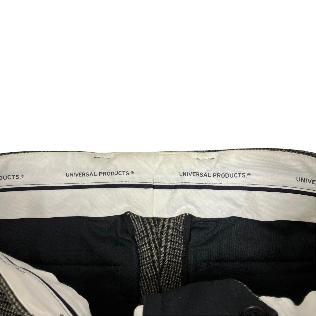 UNIVERSAL PRODUCTS． Tweed Check Wide Trousersスラックス243-60507 古着・中古-7枚目のアイテム画像